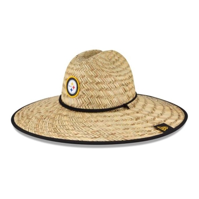 Sapca New Era Pittsburgh Steelers NFL Official Summer Sideline Straw Hat - Negrii